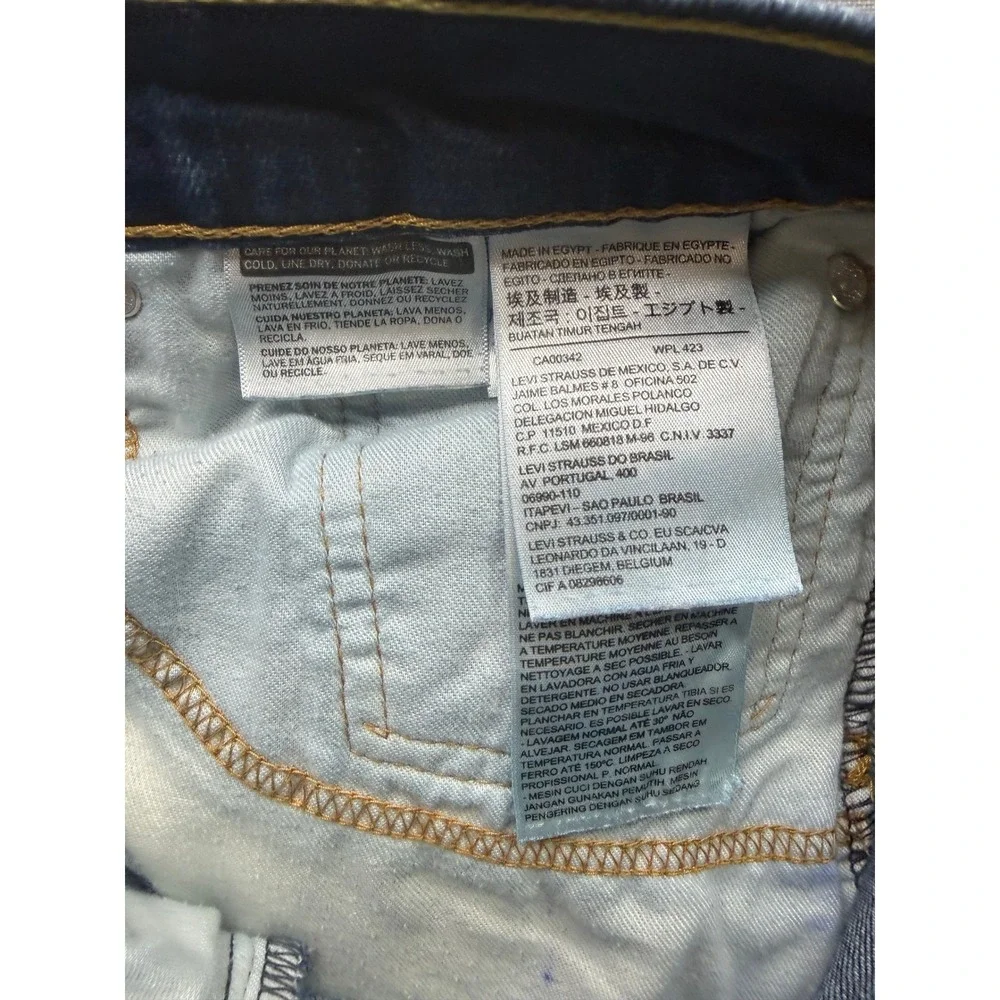 Levi's 514 Straight Fit Jeans Mens Blue Denim‎ 34x29